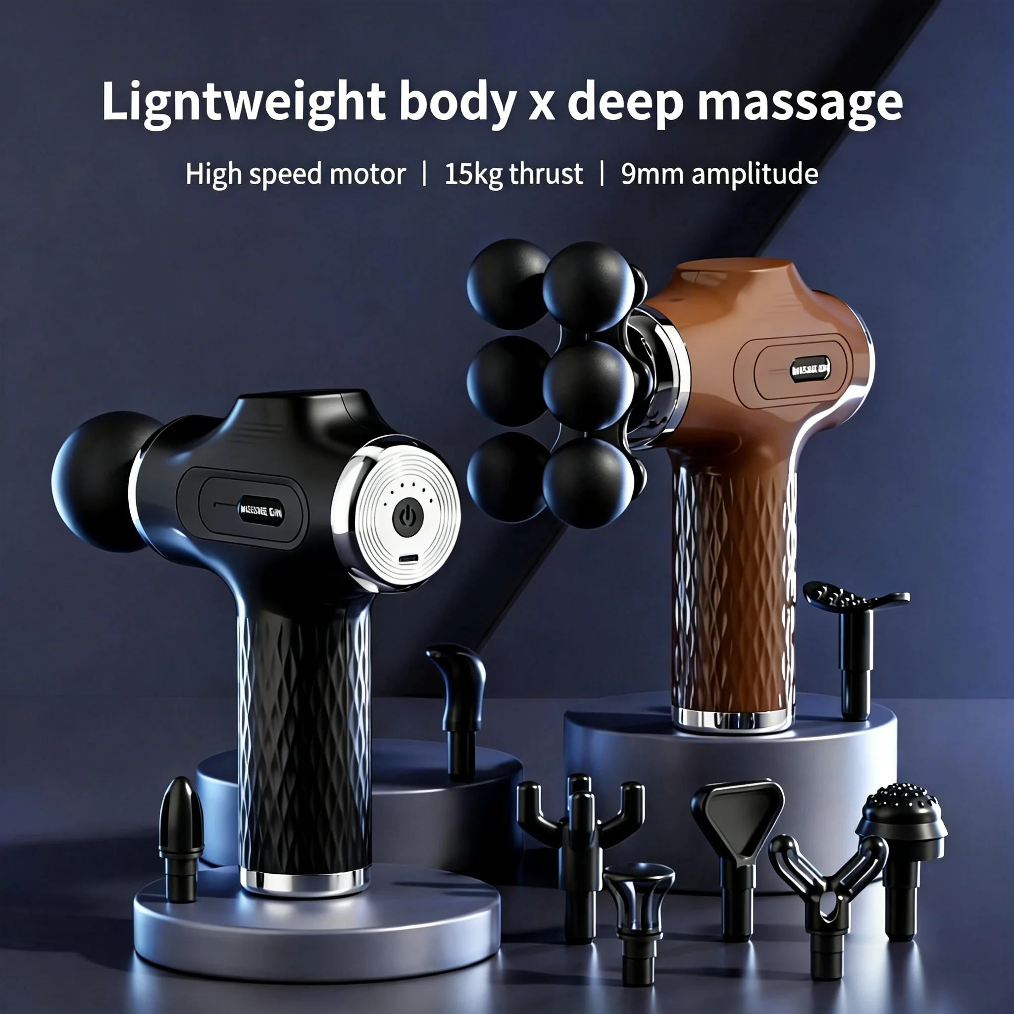 Health Wellness Massage - 10헤드 마사지건 근육 이완 전기 진동