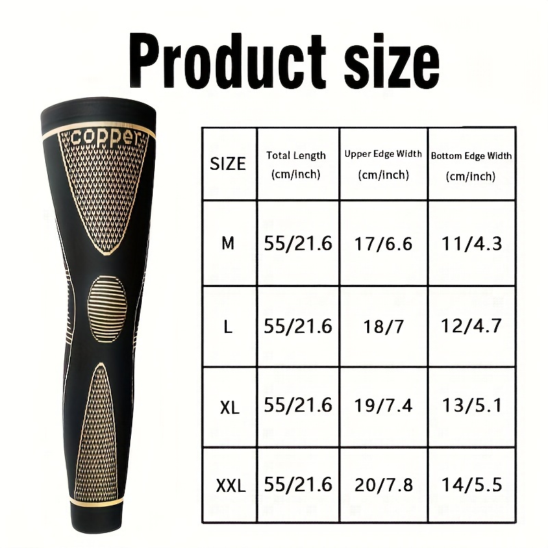 구리 성분 함유 긴 압박 무릎 보호대, 남녀 농구, 사 - Compression Knee Sleeve 리뷰 및 가격