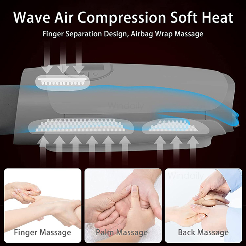 2025년형 전기 무선 손 마사지기, 열 공기 압축 팜 - Health Wellness Massage 리뷰 및 가격
