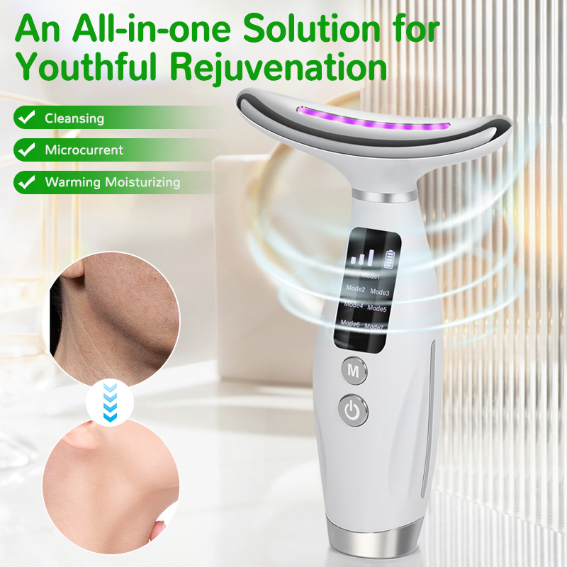 7가지 색상의 얼굴 목 마사지기 EMS 미세전류 목 얼 - Health Wellness Massage 리뷰 및 가격