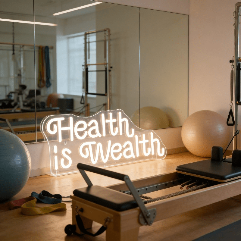 건강은 부입니다 네온사인 LED 마키 조명, 홈짐 장식 - Health Wellness Gym 리뷰 및 가격